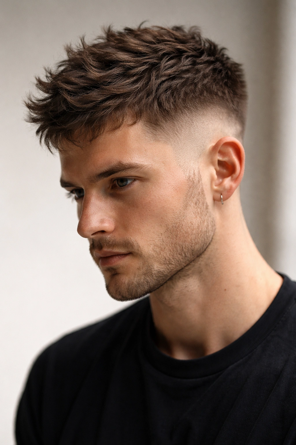 20 Really Short Haircuts Anyone Can Pull Off 5 Portrait of a textured crop with short sides and longer top