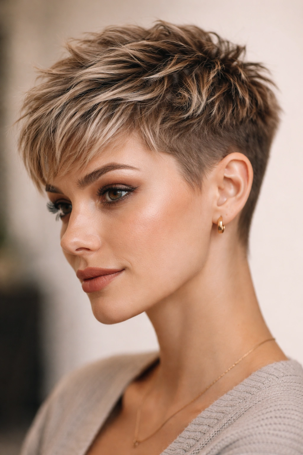 Angled shot of a textured crop showing choppy layers and top texture