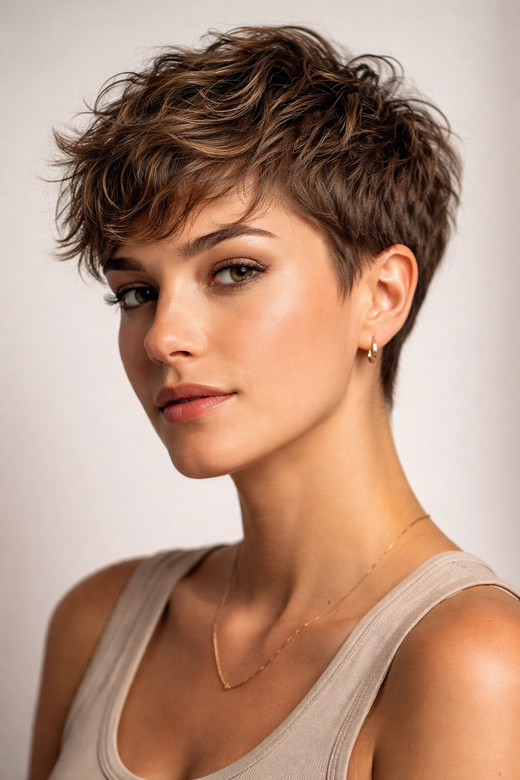 Close-up of The Textured Crop with Defined Waves showing defined waves and layered top