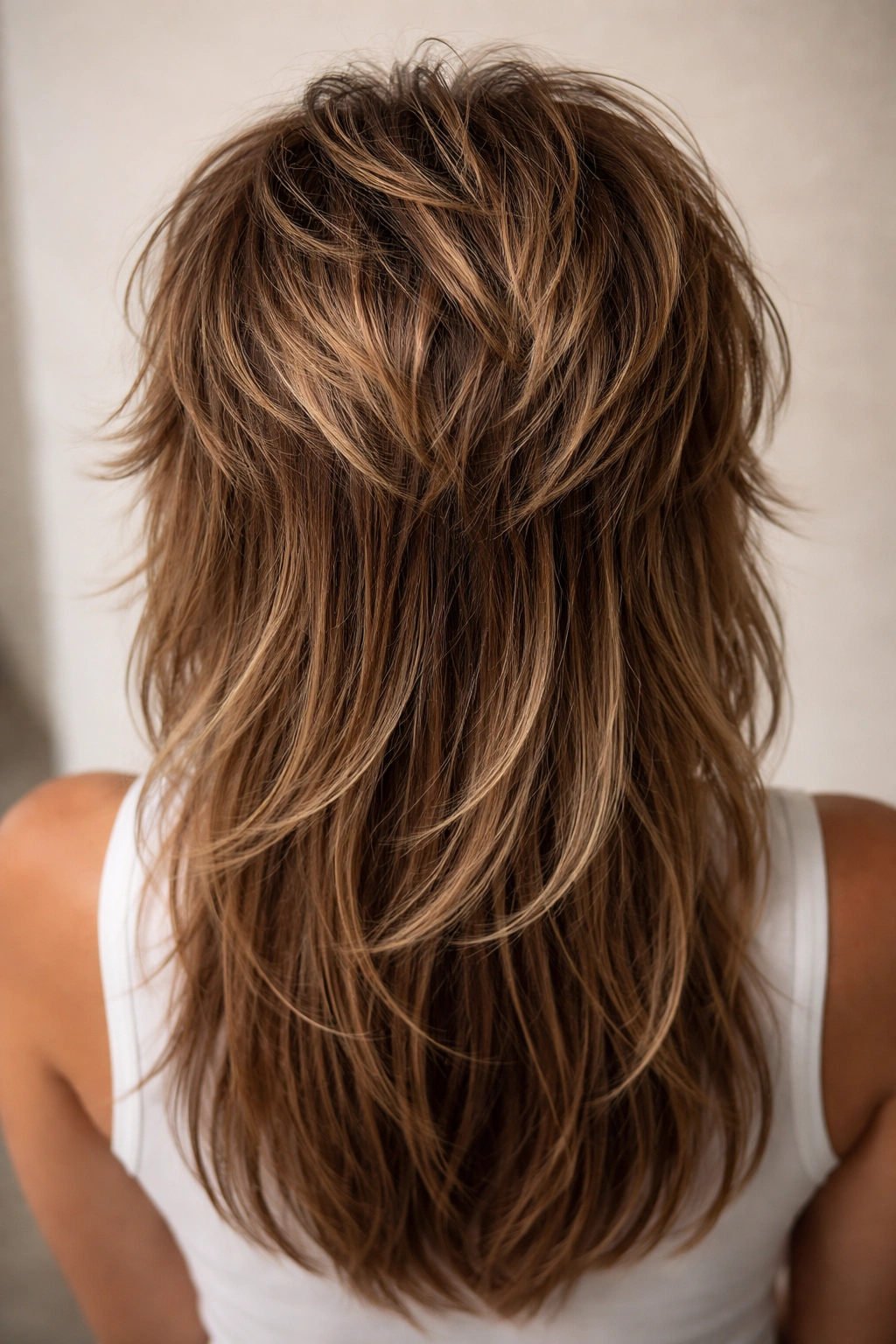 15 Choppy Haircuts That Work On All Hair Types 15 Top-view close-up of hair with textured crown and long underneath