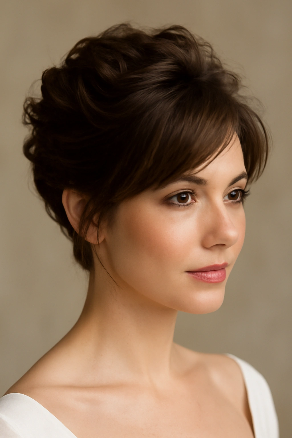 10 Pretty Bridesmaid Hairstyles for Short Hair 8 Short hairstyle with a textured crown and soft face-framing strands