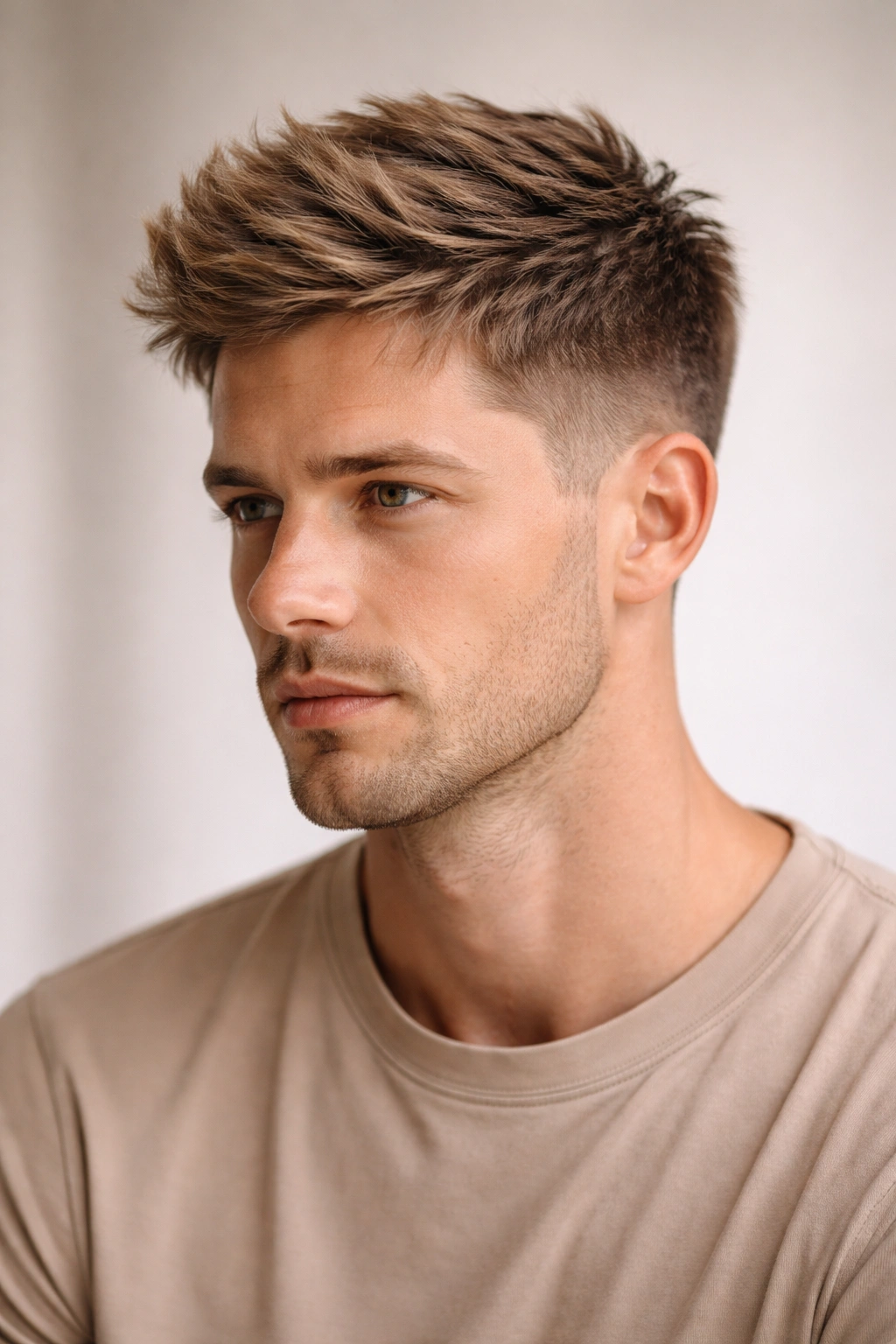 20 Haircuts That Give Fine Hair Instant Fullness 15 Model showing a crown-focused textured top with tapered sides.