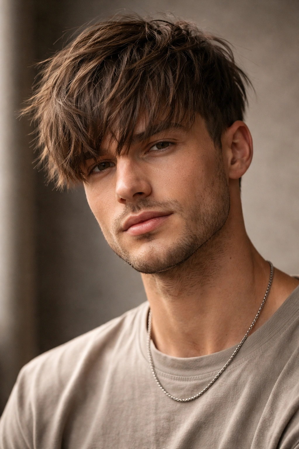 15 Low Maintenance Haircuts For Packed Schedules 6 Close-up of a person with a textured fringe and layered sides