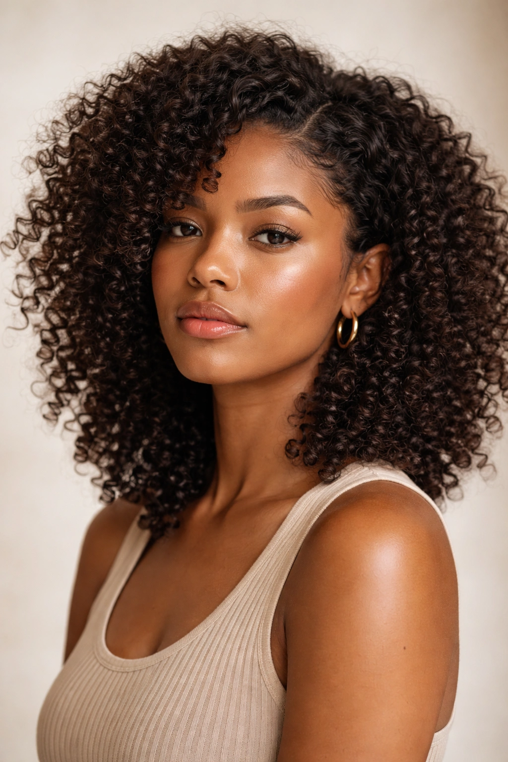12 Textured Haircuts Organized By Curl Pattern 13 Close-up of mixed curl patterns in textured hair with waves and coils