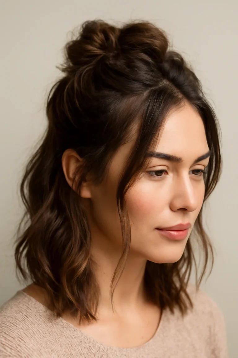 12 Half Up Half Down Hairstyles for Short, Medium, or Long Hair