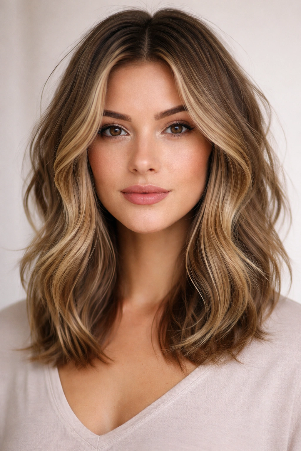 15 Haircuts That Shorten And Balance A Long Face 15 Textured lob with face-framing pieces creating horizontal movement