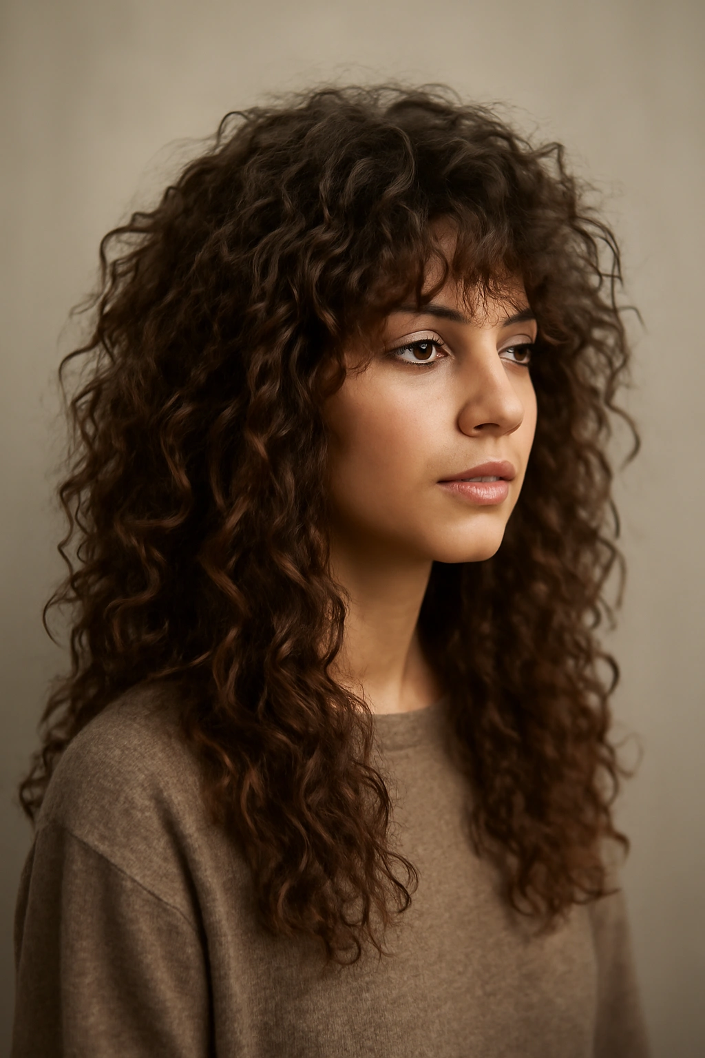20 Layered Haircuts Sorted by Length and Hair Type 11 Long shag with thick curls and textured layers from crown to mid-back