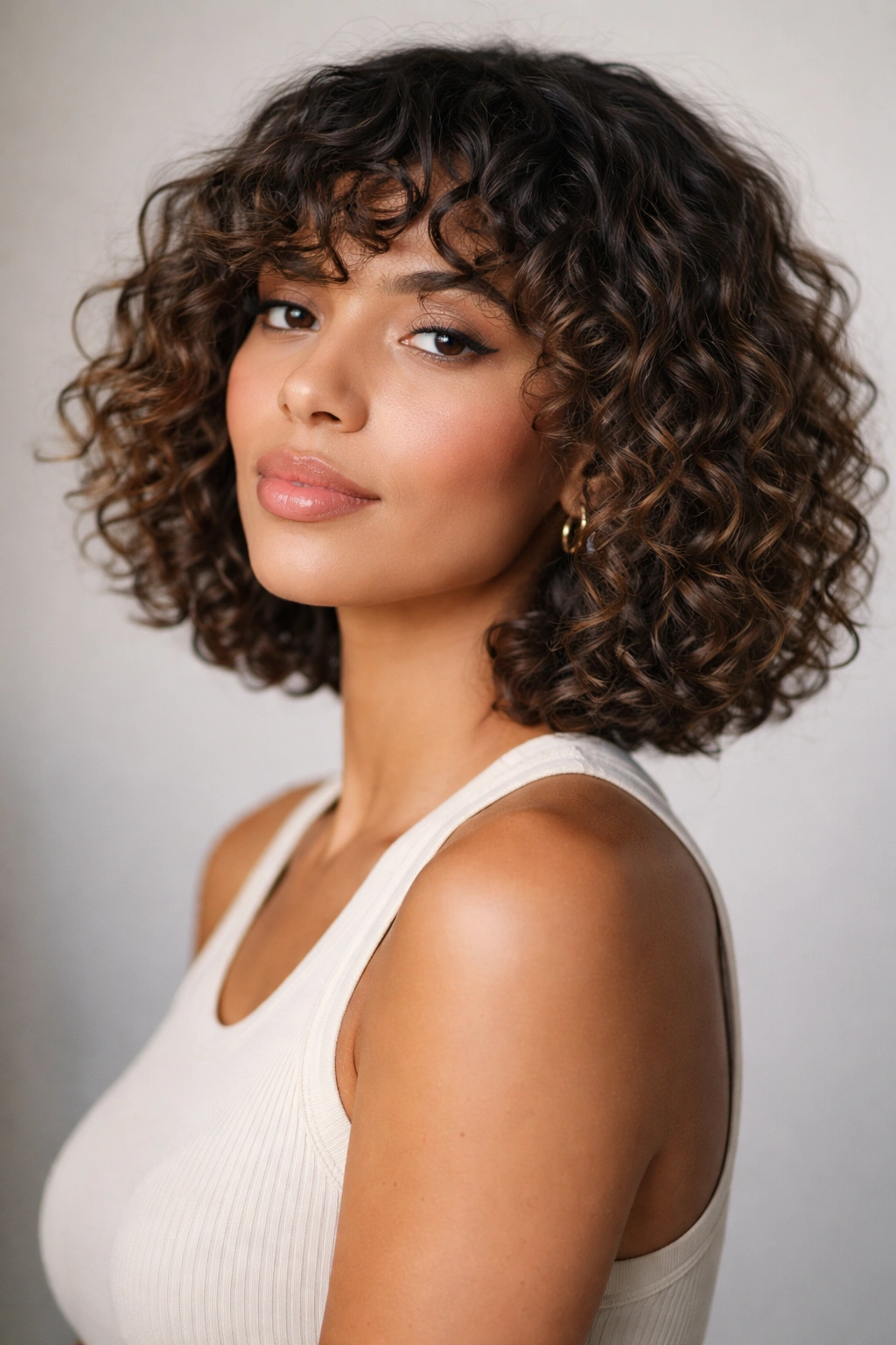 20 Curly Haircuts Broken Down By Curl Type 18 Textured medium bob with 3A-3C curls in transition