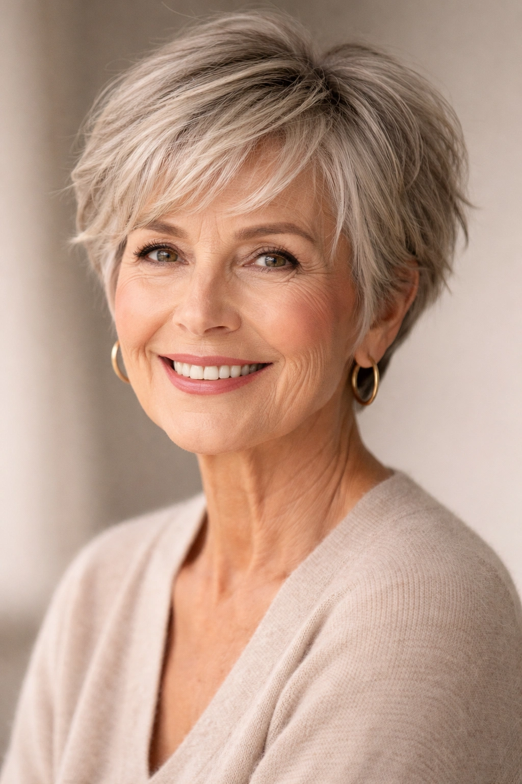 15 Hairstyles That Look Gorgeous On Women Over 70 15 Mature woman with a textured pixie bob and soft movement