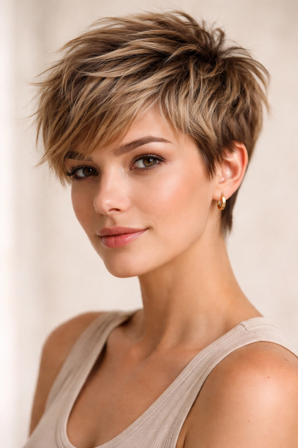 10 Short Haircuts For Women Who Hate Styling 1 Close-up of textured pixie cut with choppy layers and light-catching texture