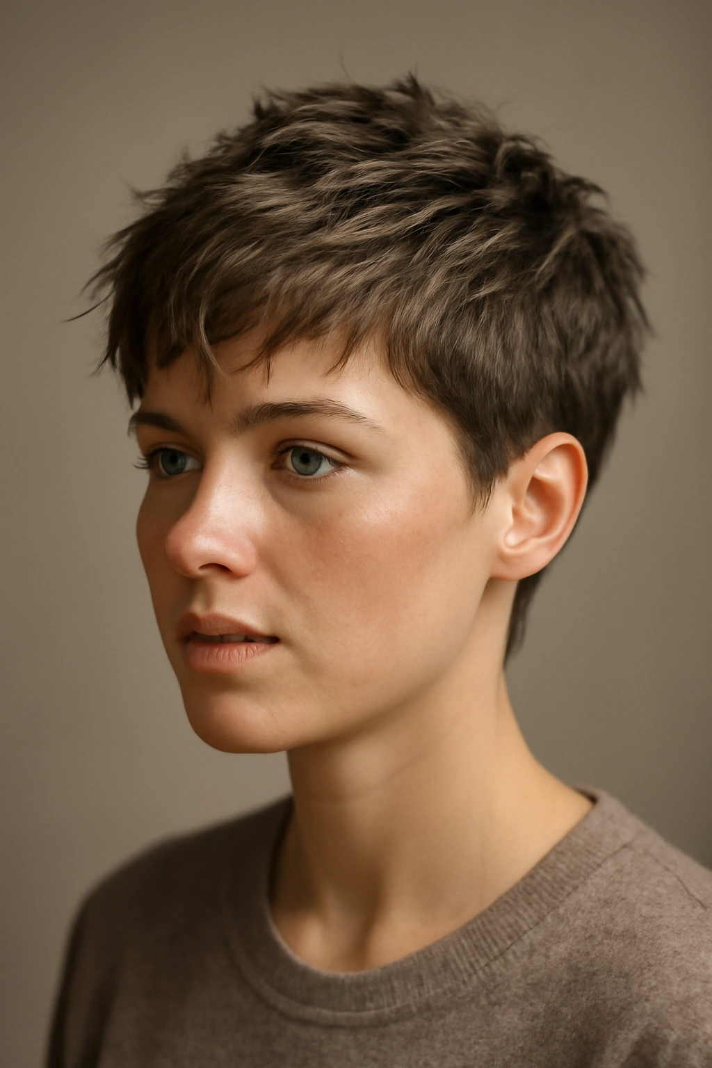 12 Wash and Go Haircuts for Busy Mornings 1 Close-up of textured pixie cut with choppy layers and natural movement