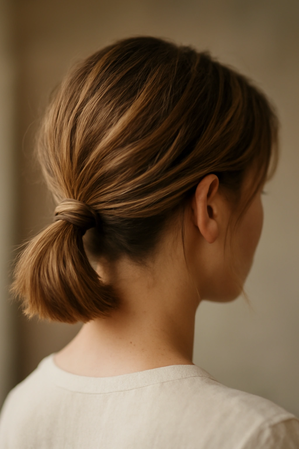 10 Wedding Hairstyles That Look Great on Bobs 9 Low textured bob ponytail with wrapped section around the elastic
