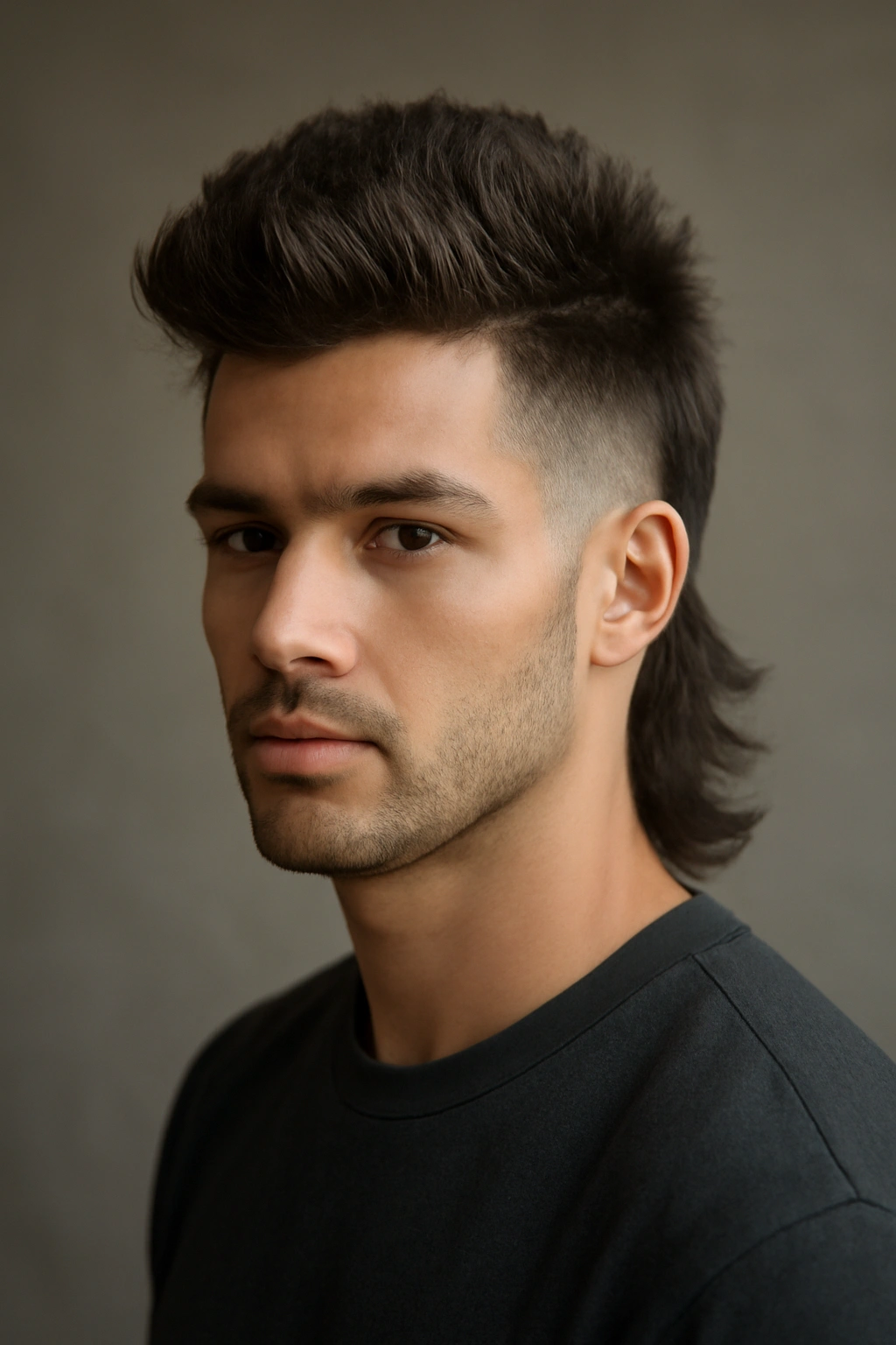 10 Short Mullet Cuts That Instantly Stand Out 9 Textured quiff mullet hybrid with tall top and fade