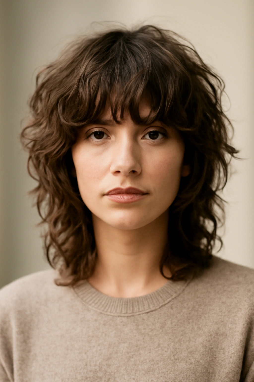 20 Shag Cuts That Instantly Upgrade Your Look 20 Portrait of a person with a low-maintenance textured shag and natural waves