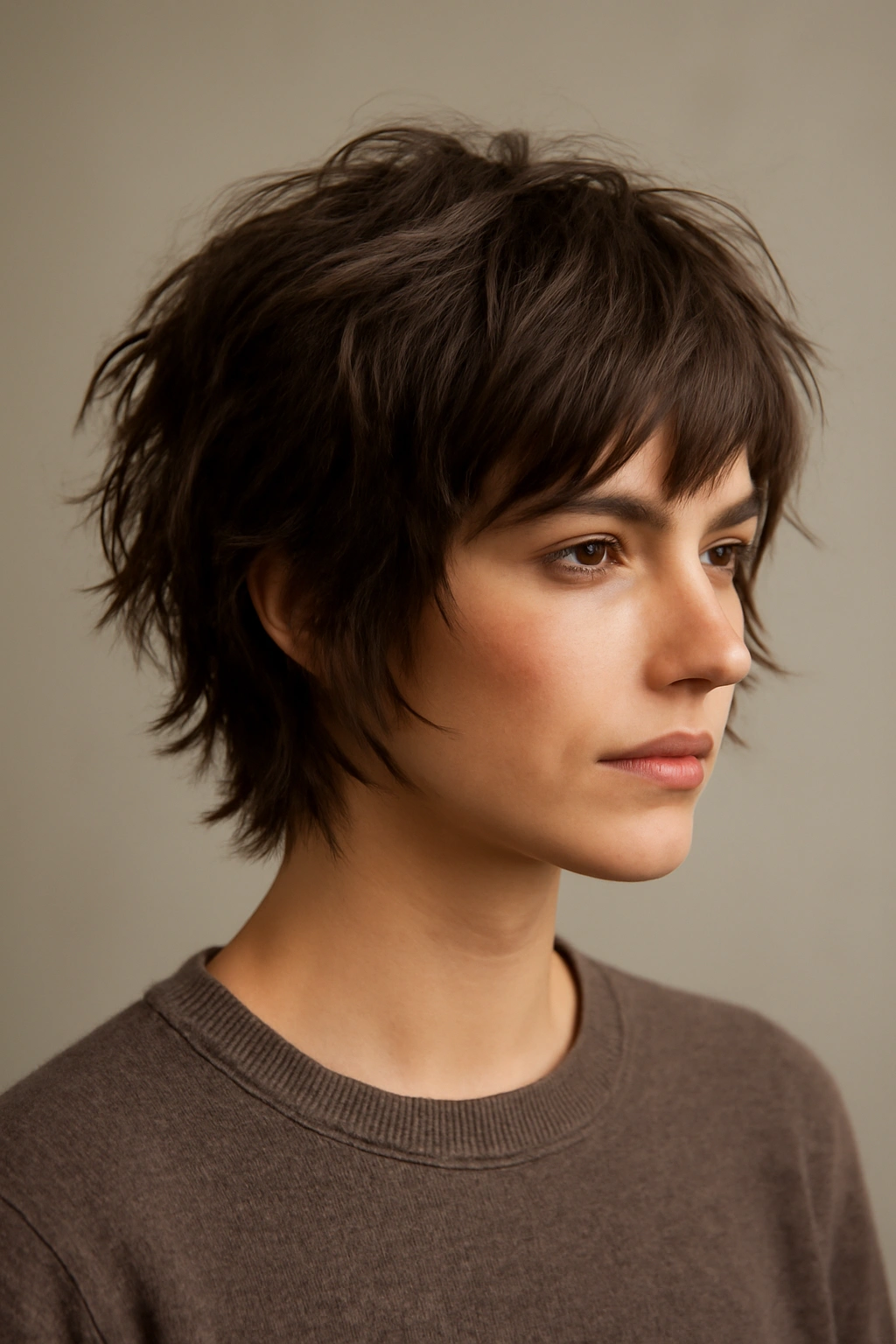 10 Easy Short Hairstyles Perfect for School Days 11 Short-haired person with layered textured shag.