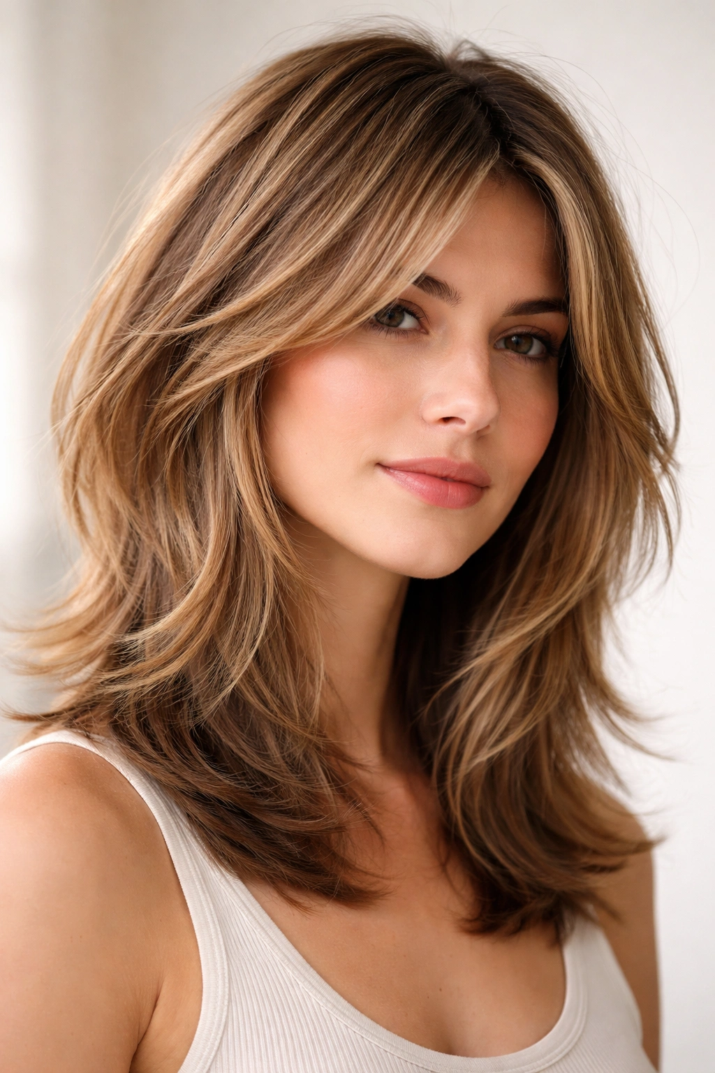 12 Short To Medium Layered Cuts To Ask For 8 Medium-length textured shoulder-length hairstyle with blended layers