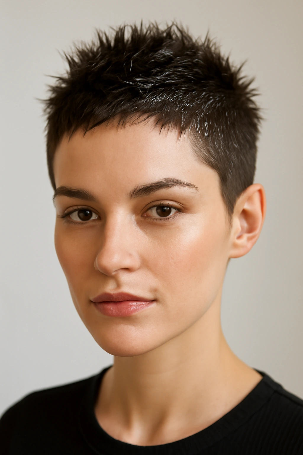 10 Birthday-Ready Hairstyles for Women With Short Hair 10 Very short textured crop with spikes and glitter at roots