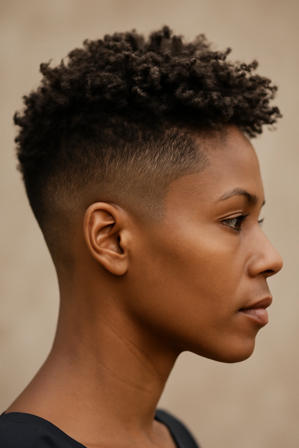 10 Short Sew In Styles Black Women Should Try Now 5 Textured undercut with longer top and shaved sides.