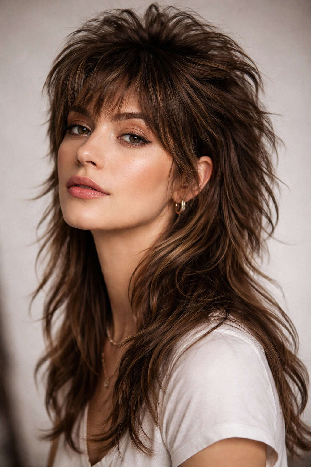 15 Mullet Shag Cuts With The Best Of Both Styles 11 Textured Volume Mullet Shag with stacked layers and high crown volume