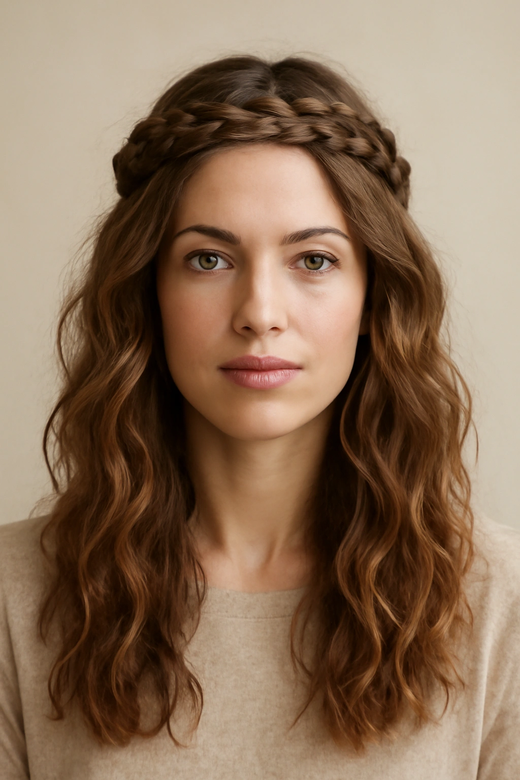 10 Helmet-Friendly Hairstyles That Stay Looking Good 4 Textured waves with a crown braid along the top of the head.