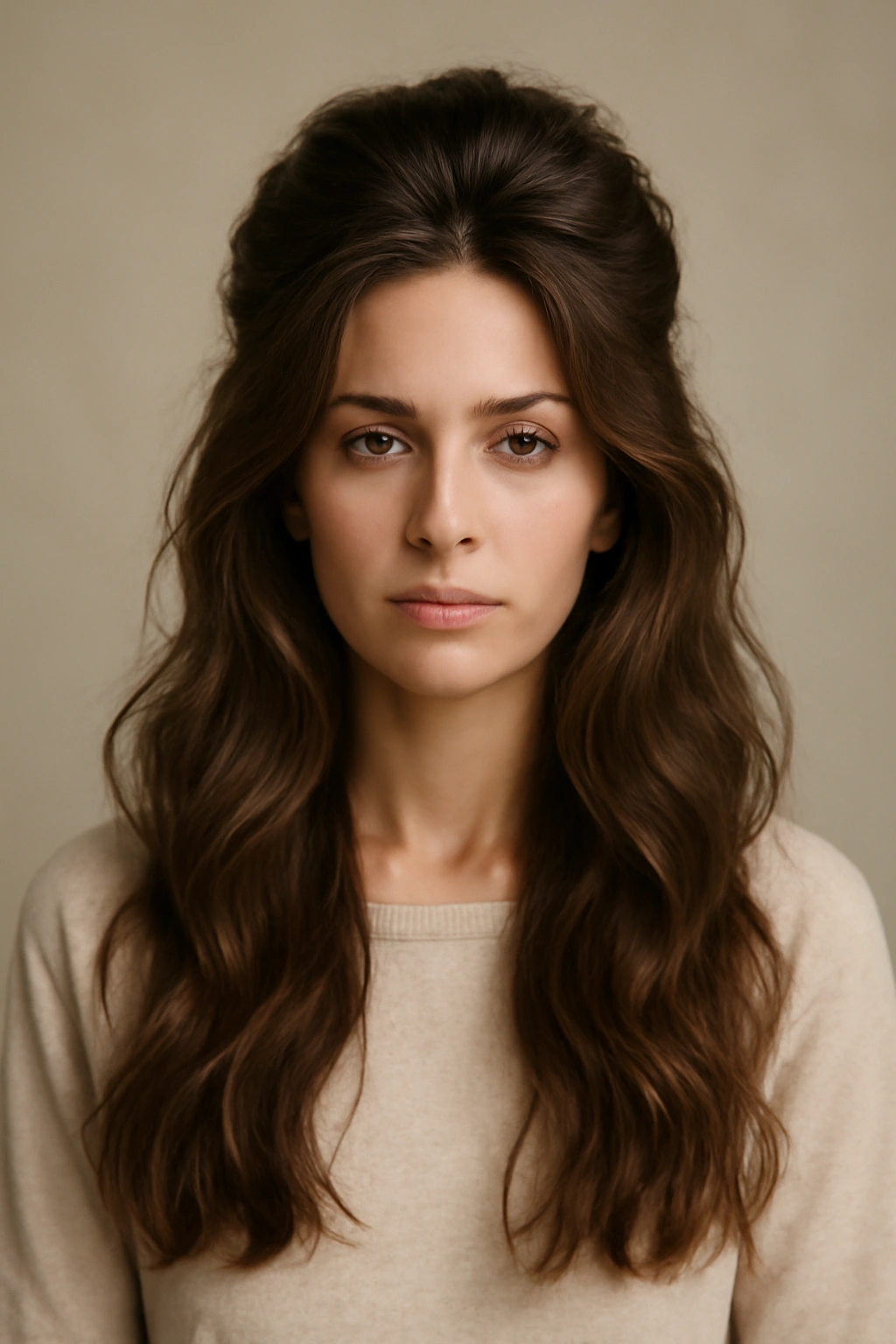 25 Effortless Long Hair Hairstyles Every Woman Needs 7 Long hair with pronounced crown volume and textured waves