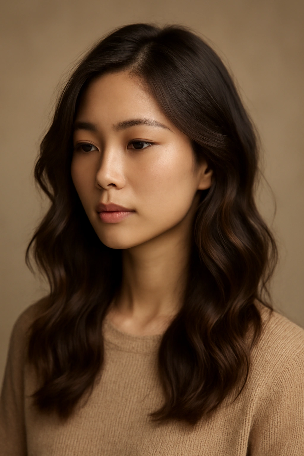 12 Japanese Hairstyles That Are Trending Right Now 11 Texture waves with a soft side part and gentle volume.