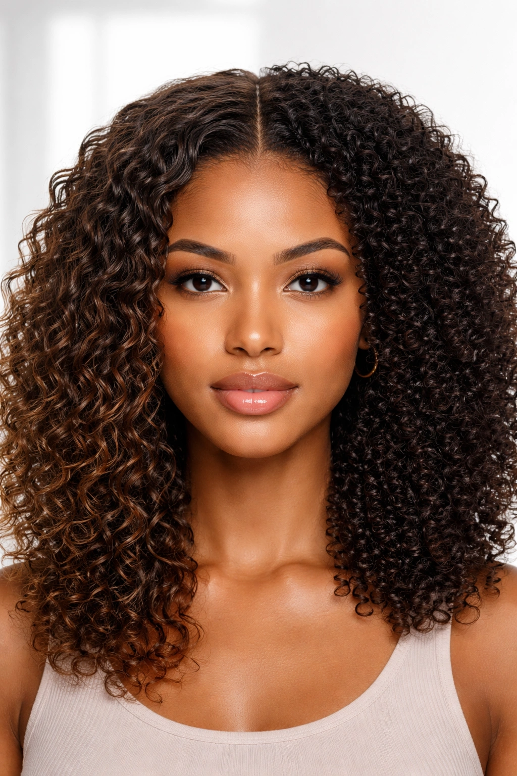 Side-by-side view comparing textured and natural curls.