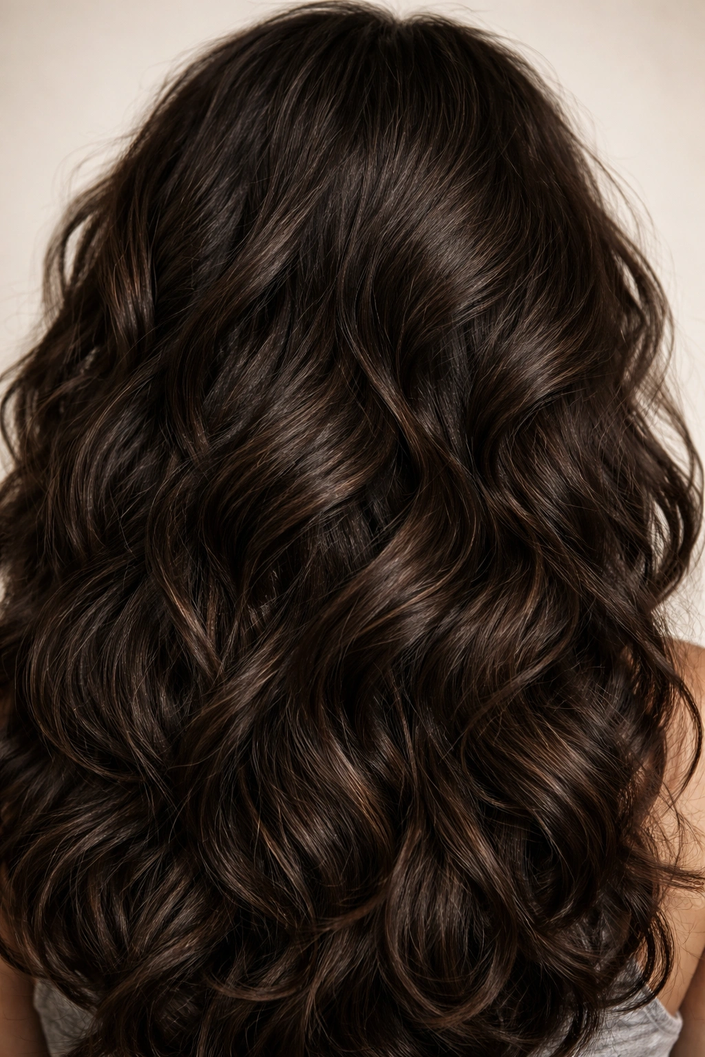 Close-up of thick coarse hair showing rich texture and volume