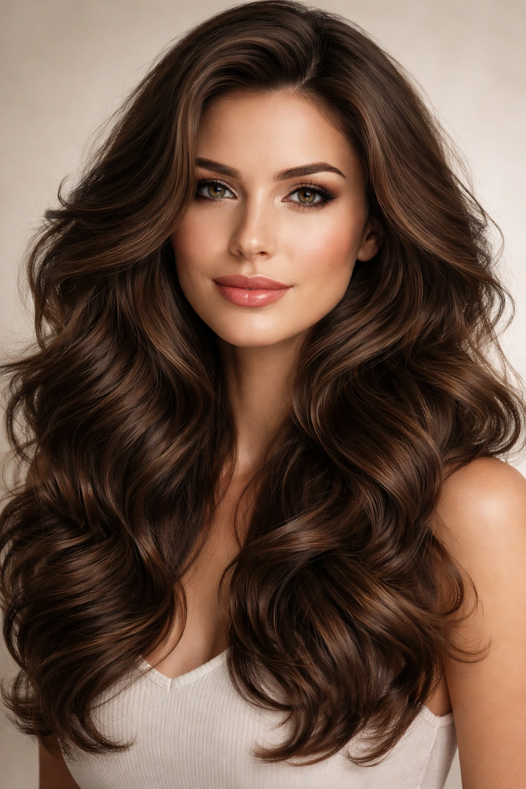 Thick voluminous waves with defined texture and natural shine