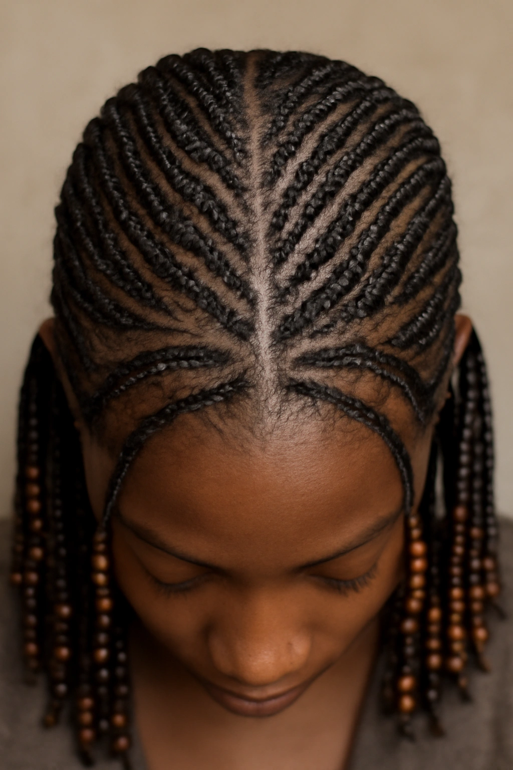 10 Pigtail Braid Styles Black Women Should Bookmark 5 Close-up of thin detailed pigtail braids with beads and intricate patterns