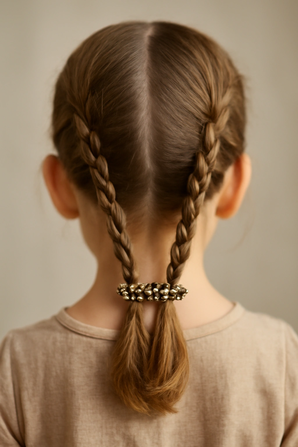 18 Braided Toddler Hairstyles That Won't Come Undone 14 Three small braids clipped together at the nape with a decorative barrette