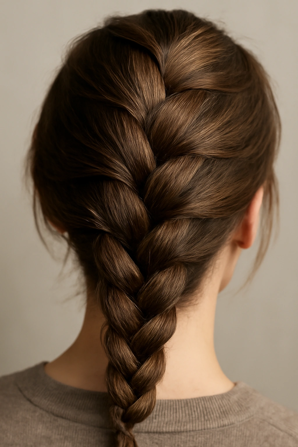 Three-strand braid with textured edges for depth
