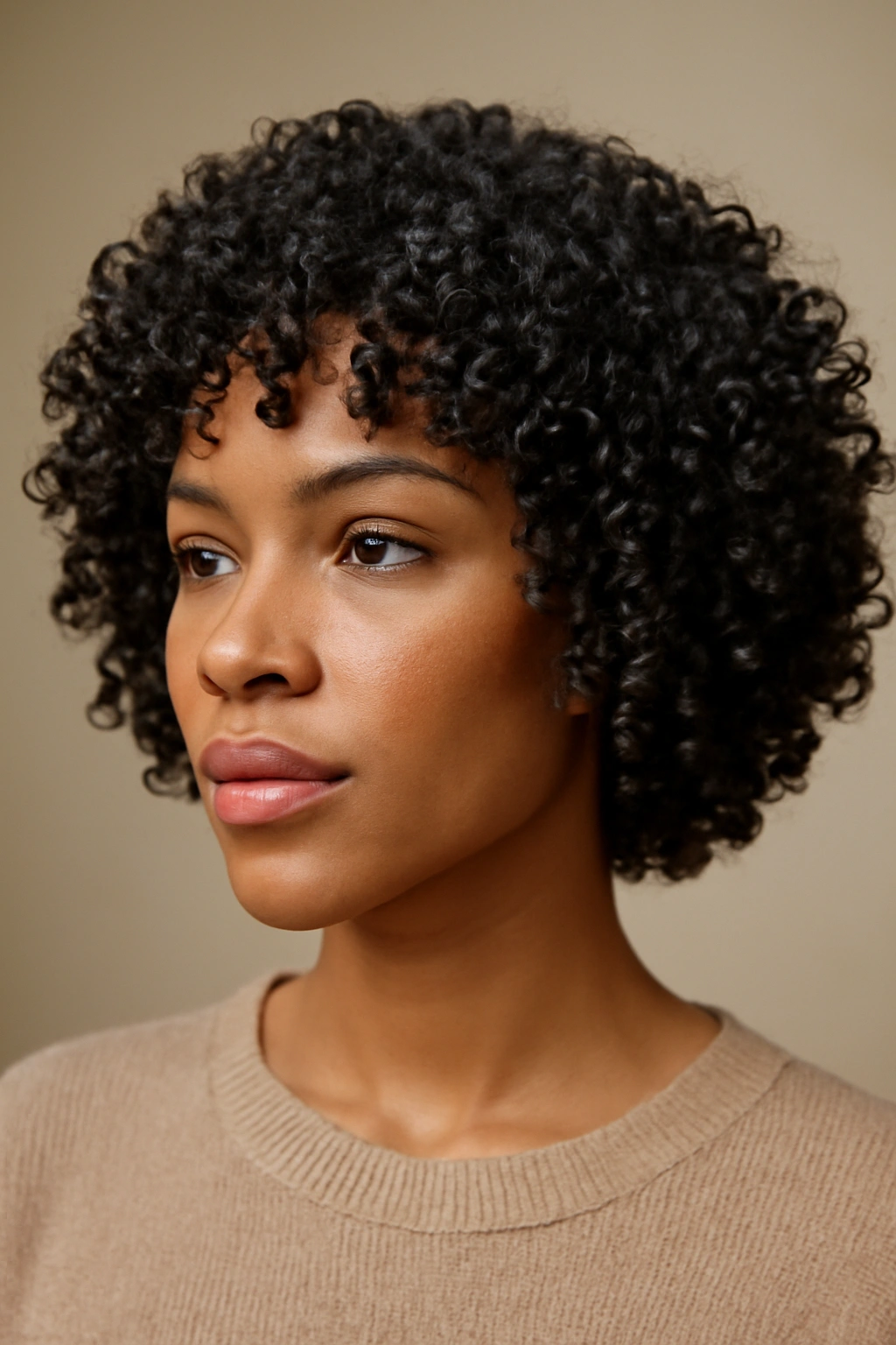 Tight coil bob with crisp defined coils and dry-cut texture