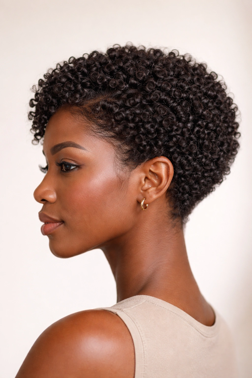 15 Short Bob Styles Sorted By Hair Texture 12 Tight sculpted bob on coily hair with close crop