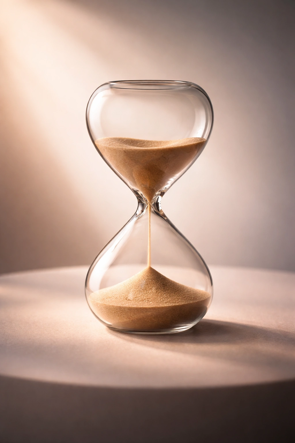 Hourglass symbolizing time investment in laser hair removal