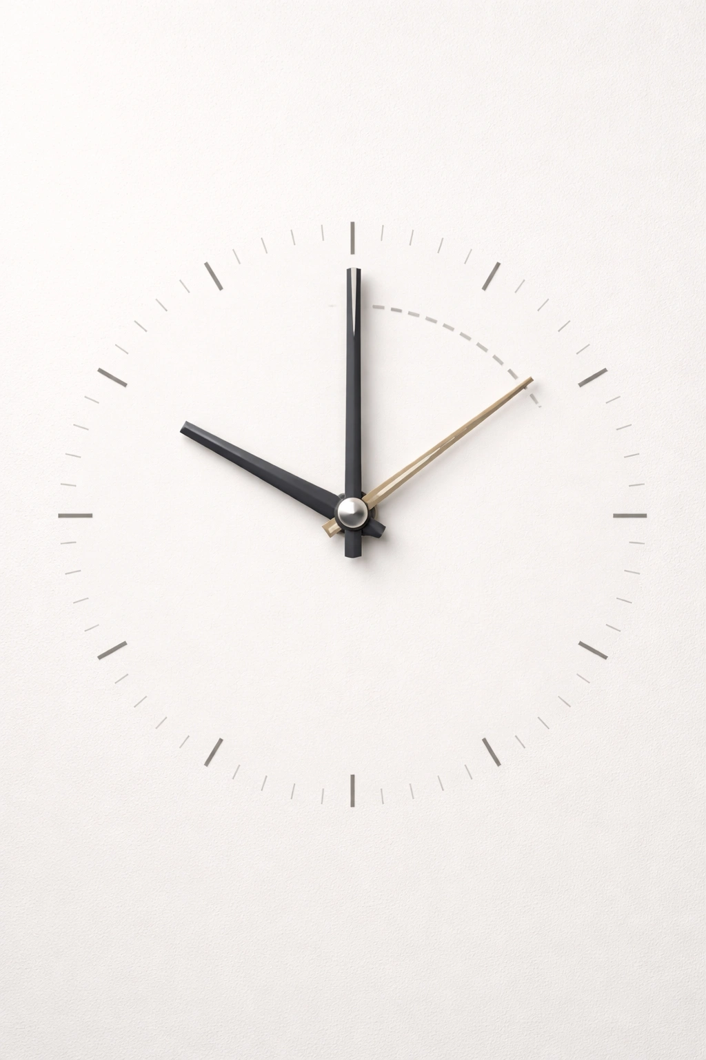 Abstract clock symbolizing hair maintenance schedules