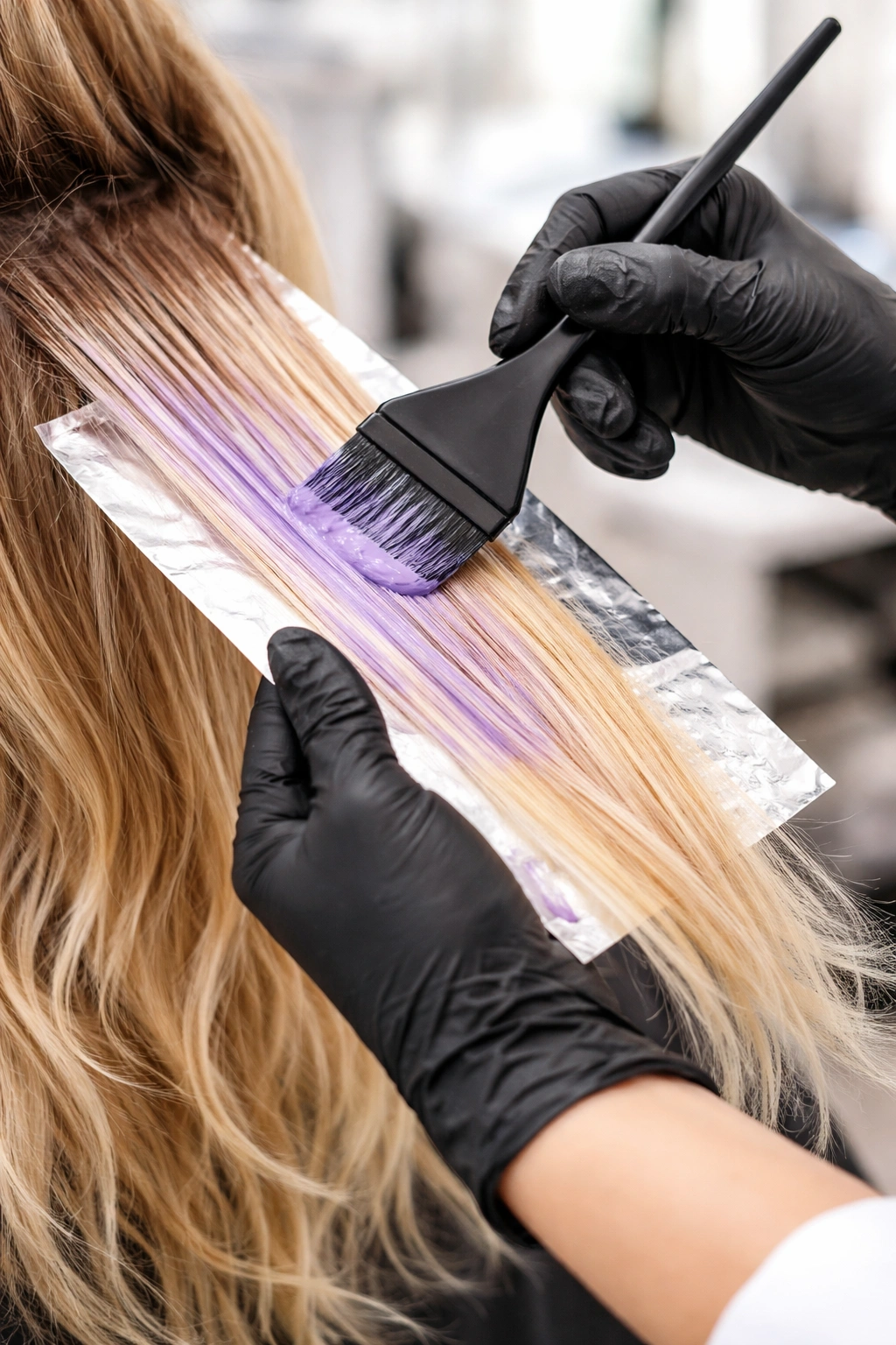 Professional toner application during color correction
