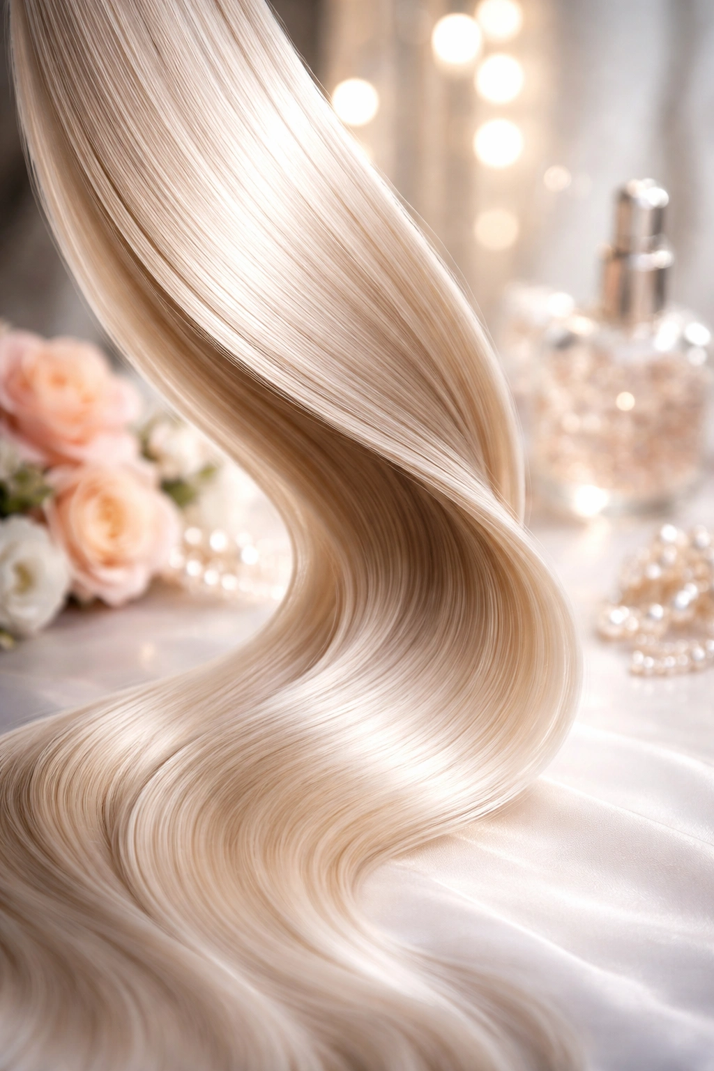 Glossy evenly toned hair ready for a special occasion