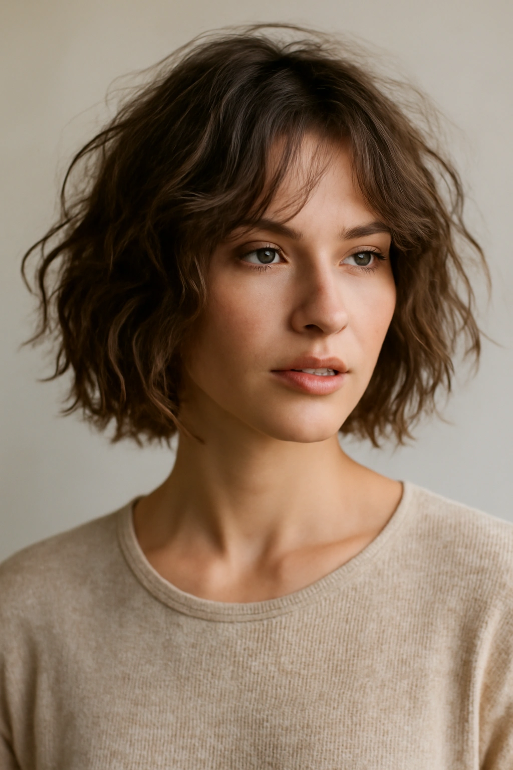15 Natural Wavy Hairstyles You Can Air Dry Easily 5 Chin-length beachy bob with tousled waves and surface texture