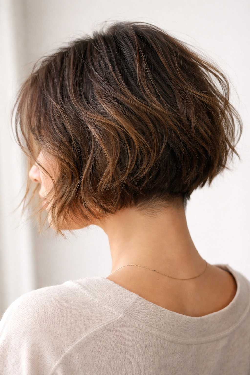 10 Shaved Bob Haircuts With An Effortless Edge 10 Shoulder-length tousled bob with subtle nape shave