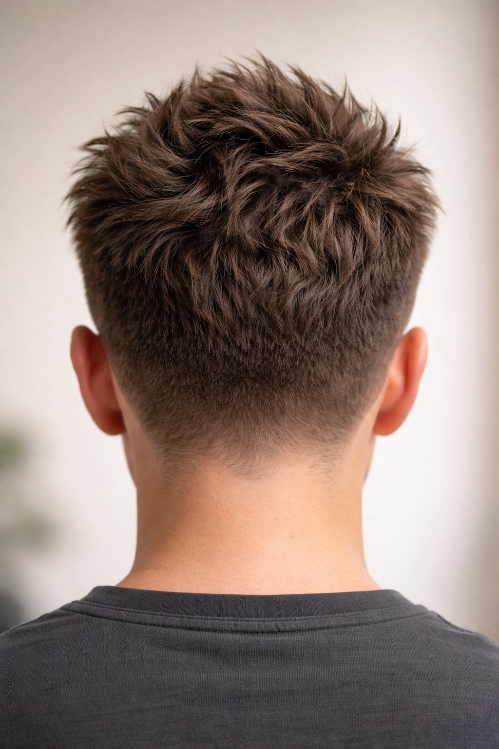 Back view of Tousled Crop with Textured Crown highlighting crown texture