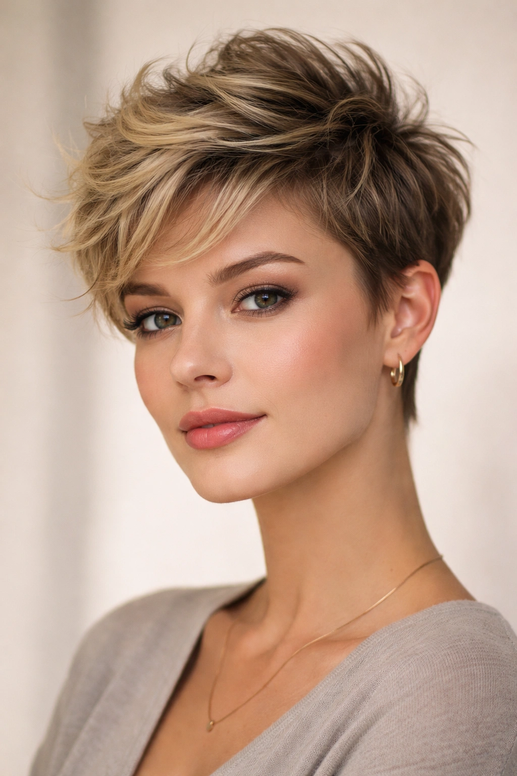 10 Longer Pixie Cuts With A Soft Feminine Feel 5 Tousled pixie with longer top and cropped sides