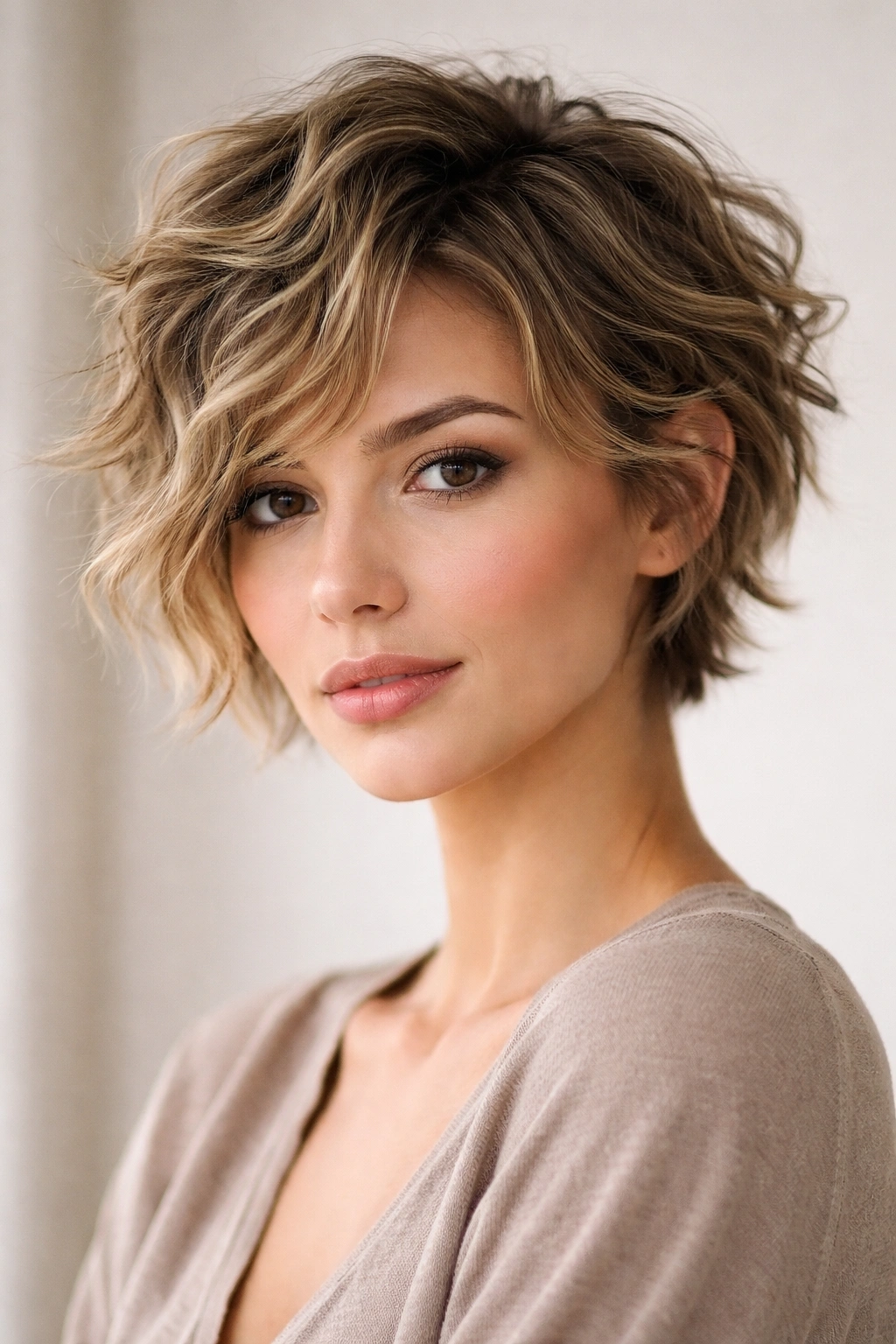 20 Wavy Hairstyles At Every Length You Ll Want 4 Tousled short waves with layered texture.