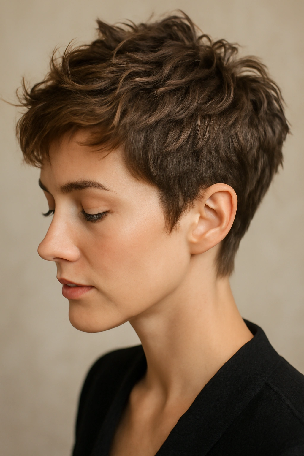 10 Formal Hairstyles That Look Stunning on Short Hair 4 Close-up of a tousled textured crop with deliberate texture
