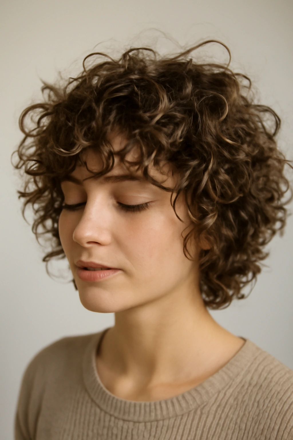12 Easy Short Curly Styles for Effortless Mornings 3 Medium close-up of tousled textured curls powered by mousse