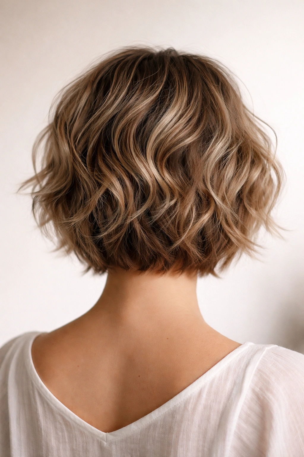 15 Short Haircuts From The Back You Need To See 8 Back view of short, textured waves with natural movement