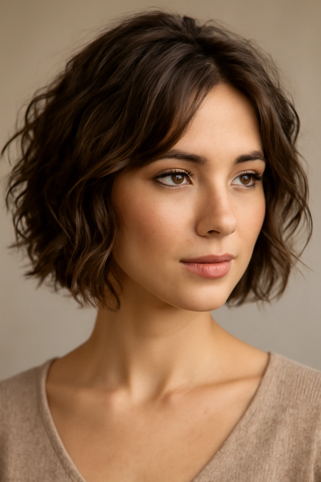 10 Pretty Bridesmaid Hairstyles for Short Hair 5 Tousled waves on short hair with face-framing pieces
