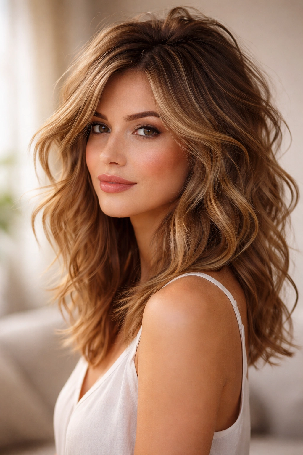 Tousled waves with shorter top layers and longer bottom layers
