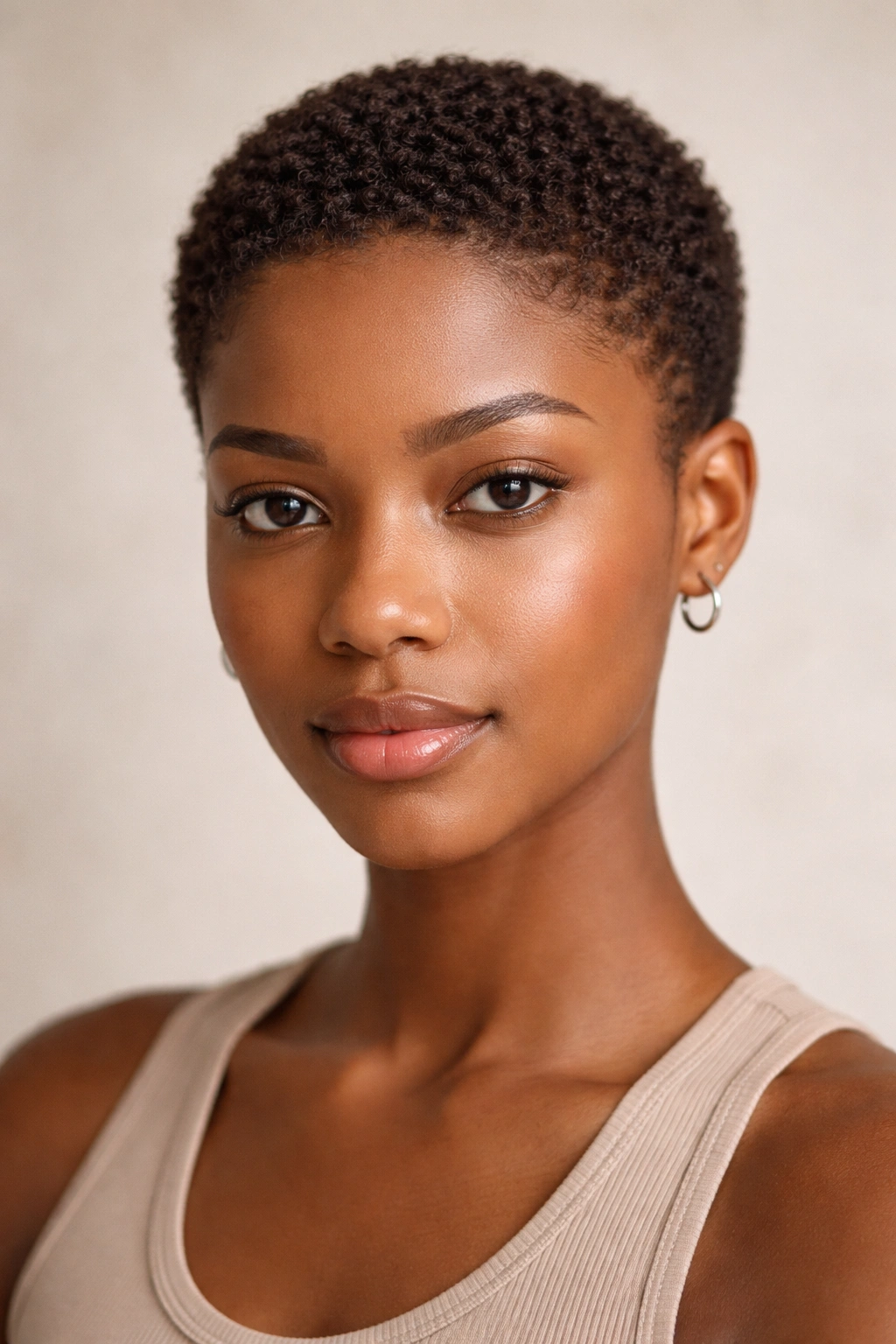 Ultra-short Teeny Weeny Afro headshot showing shrinkage and texture.