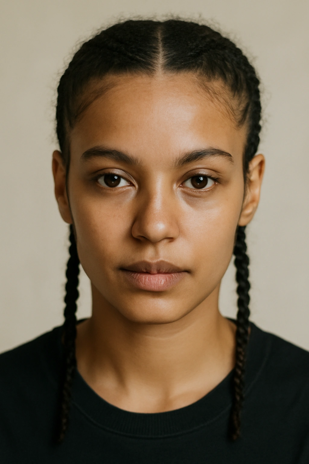10 Cornrow Styles That Look Amazing on Short Hair 3 Twin cornrows framing the face with top hair left natural
